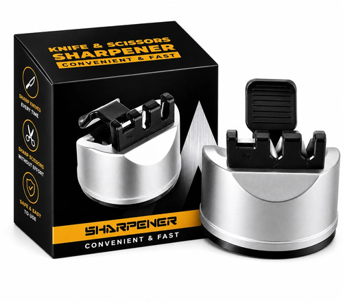 Knife sharpener hands free - sharpener,, hands-free